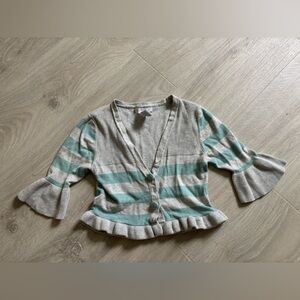 Y2K striped cardigan